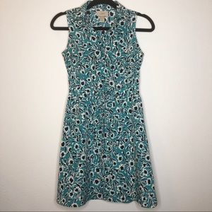 Floral print collard dress